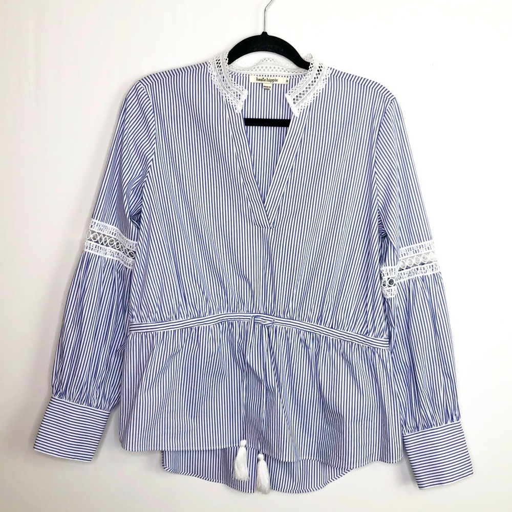Haute Hippie Striped tunic blouse